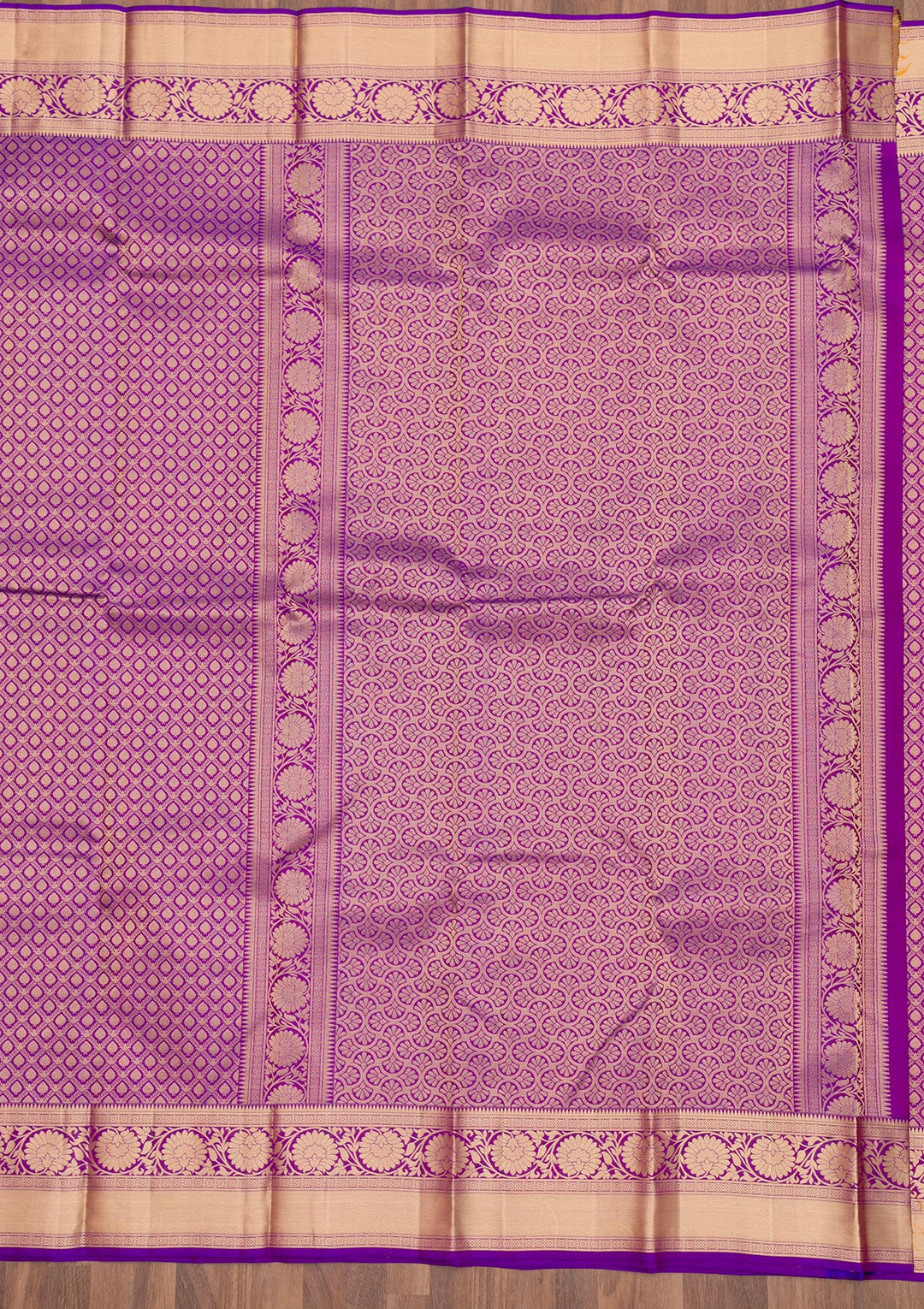 Purple Zariwork Pure Silk Saree