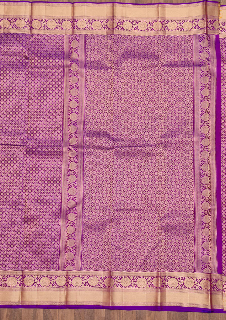 Purple Zariwork Pure Silk Saree