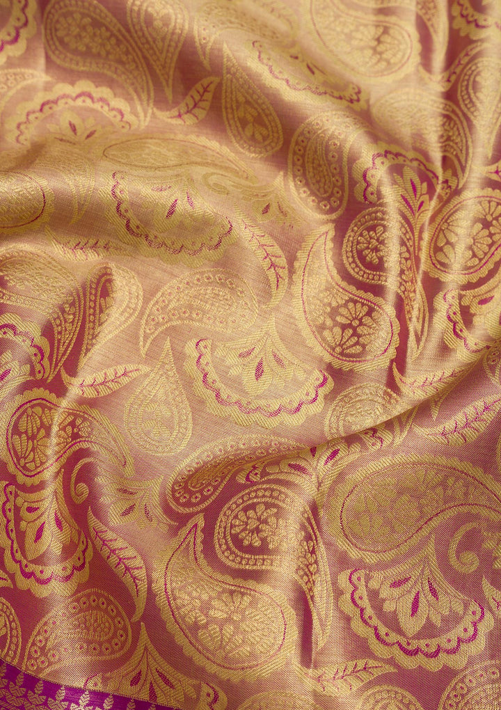 Purple Zariwork Kanjivaram Pure Silk Saree