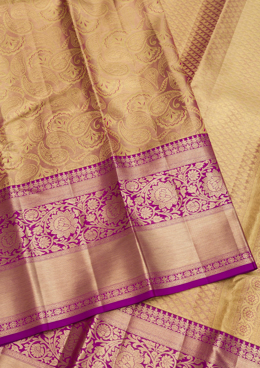Purple Zariwork Kanjivaram Pure Silk Saree
