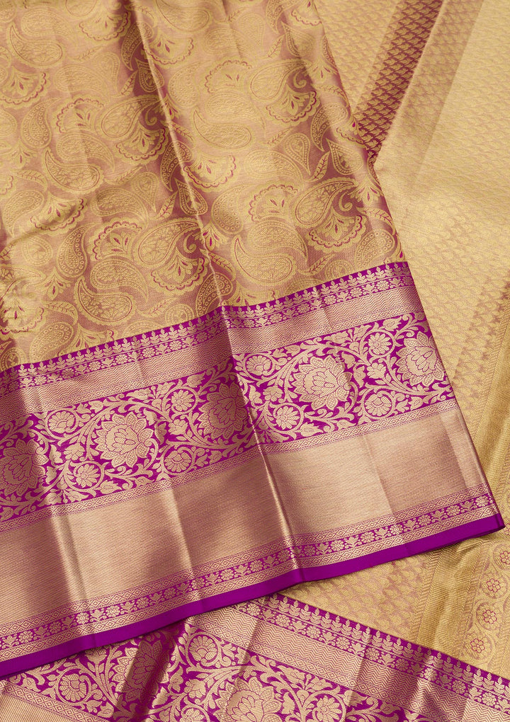 Purple Zariwork Kanjivaram Pure Silk Saree