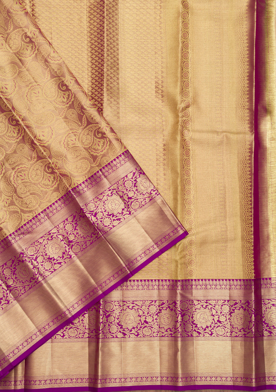 Purple Zariwork Kanjivaram Pure Silk Saree