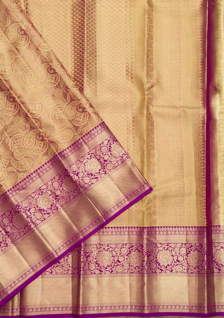 Purple Zariwork Kanjivaram Pure Silk Saree