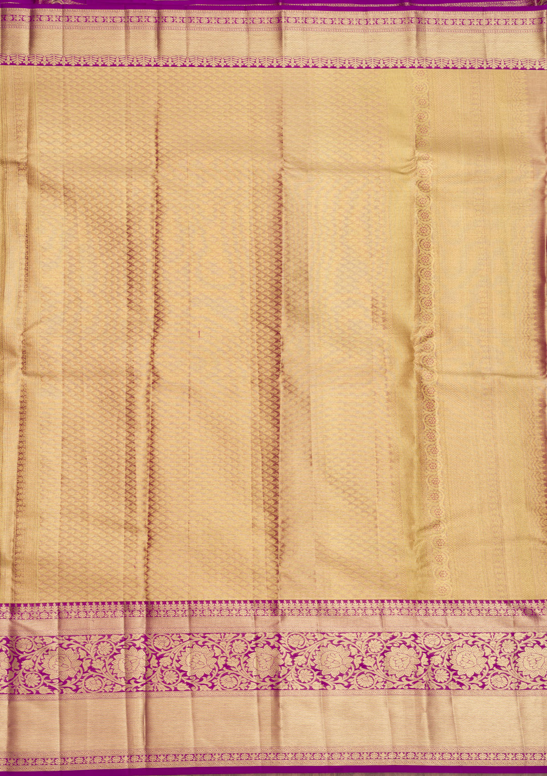 Purple Zariwork Kanjivaram Pure Silk Saree