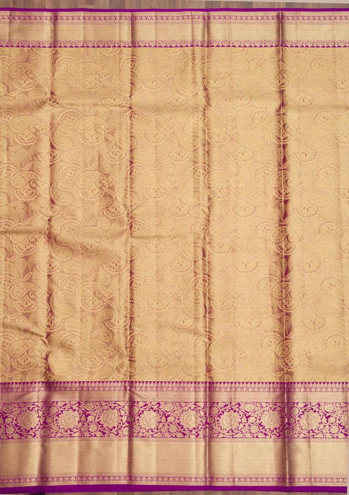 Purple Zariwork Kanjivaram Pure Silk Saree