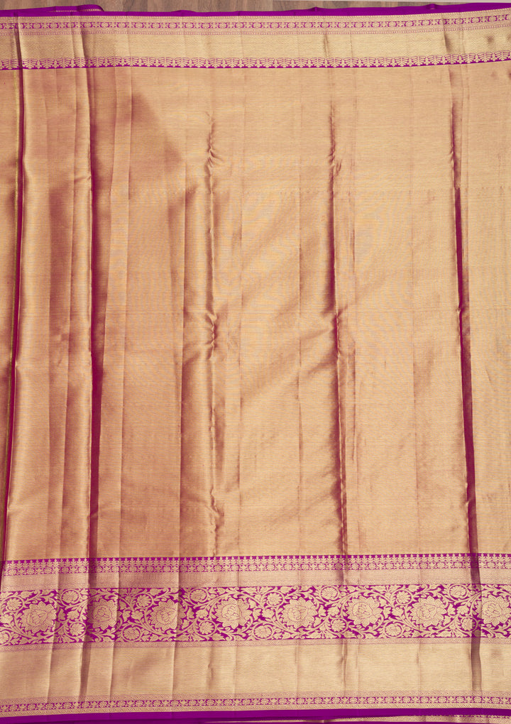 Purple Zariwork Kanjivaram Pure Silk Saree