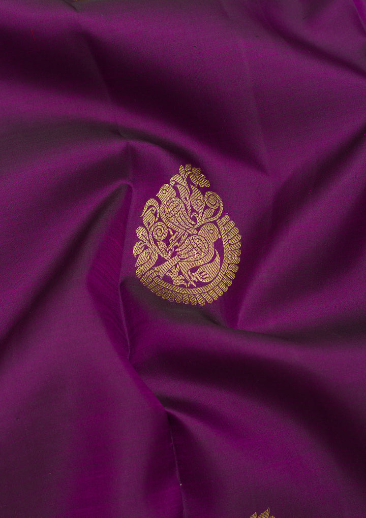 Purple Zariwork Pure Silk Saree