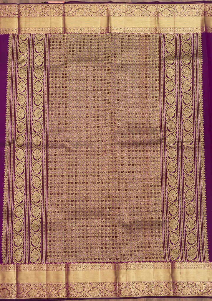 Purple Zariwork Pure Silk Saree