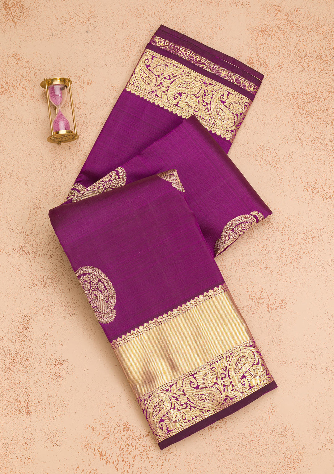 Purple Zariwork Pure Silk Saree