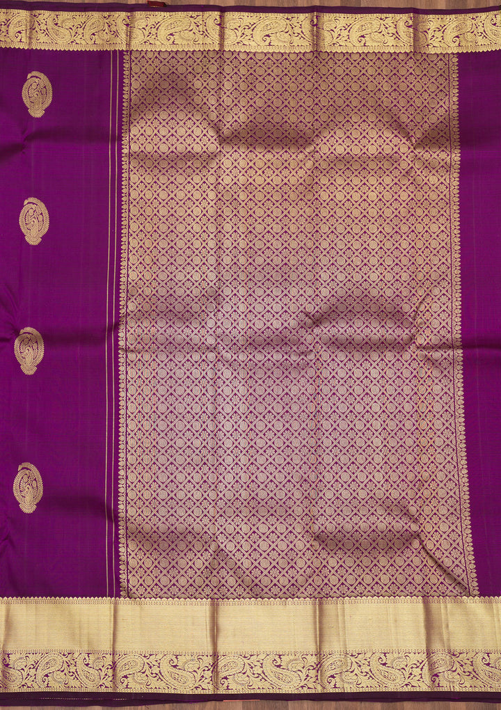 Purple Zariwork Pure Silk Saree