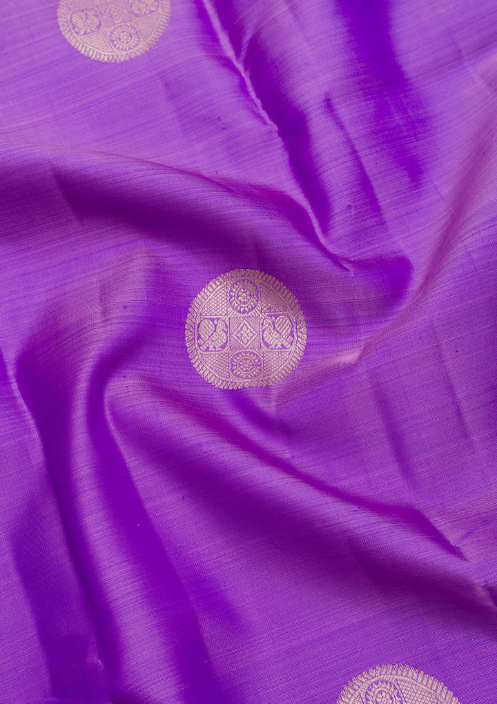 Purple Zariwork Pure Silk Saree