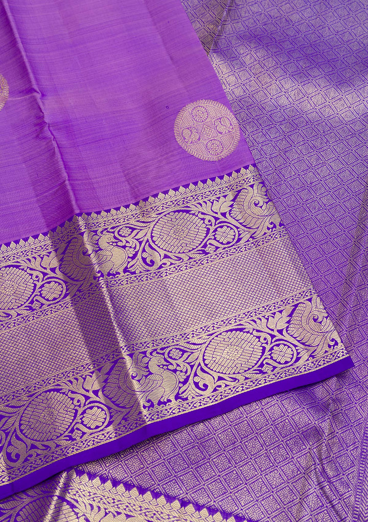 Purple Zariwork Pure Silk Saree