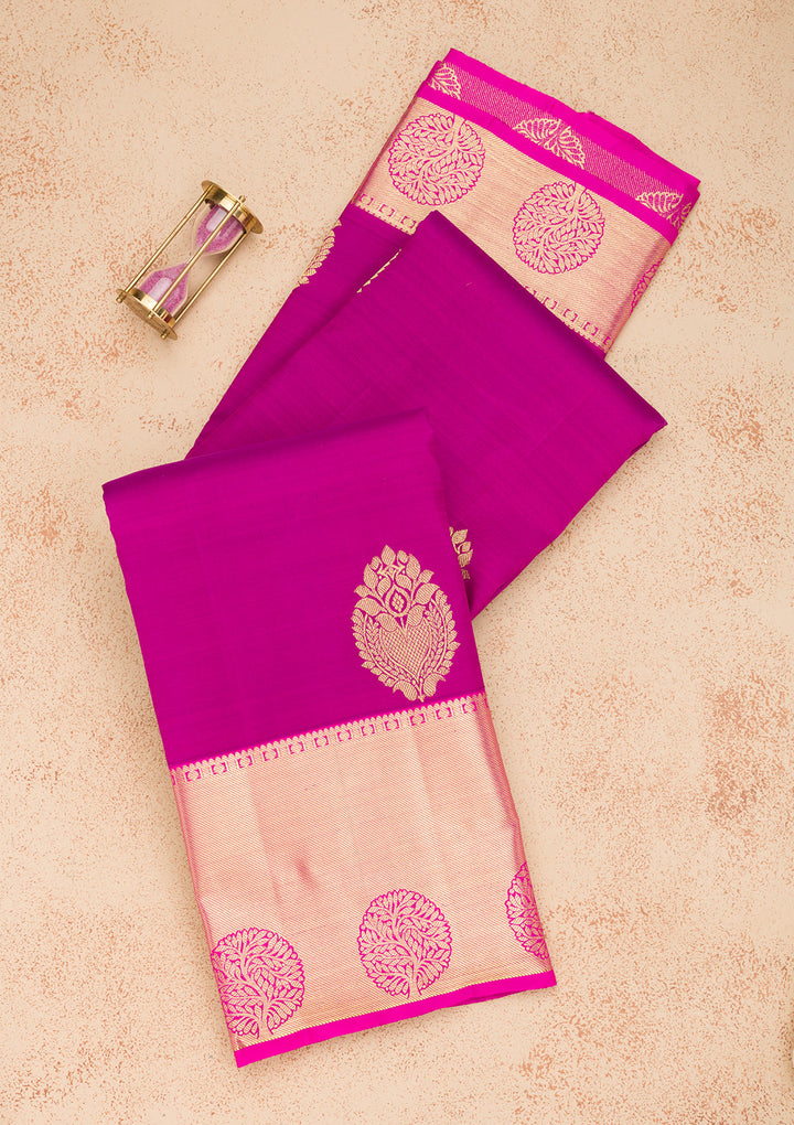 Purple Zariwork Banarasi Pure Silk Saree