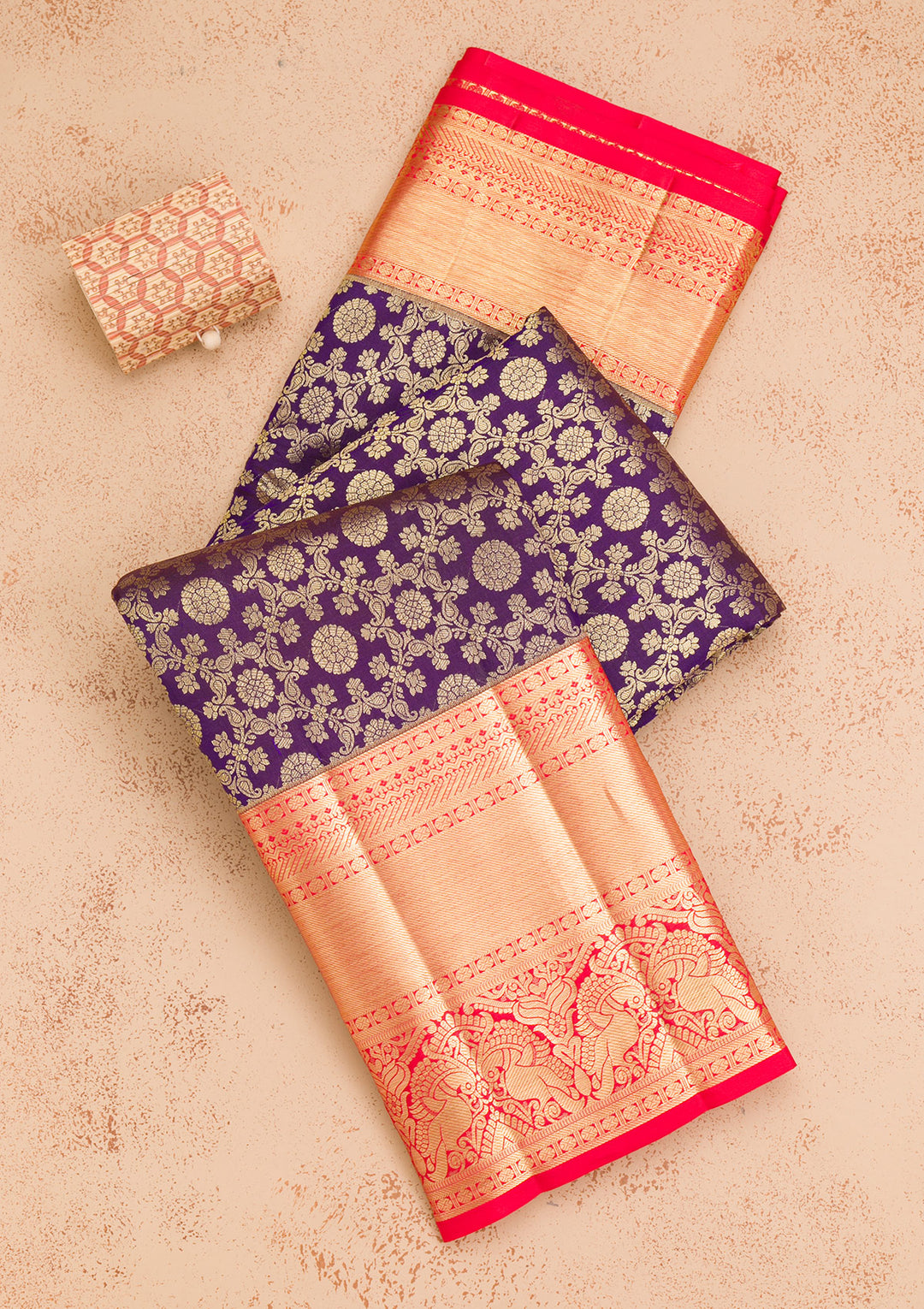 Purple Zariwork Pure Silk Saree