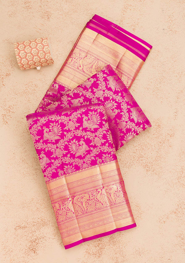Purple Zariwork Kanjivaram Pure Silk Saree