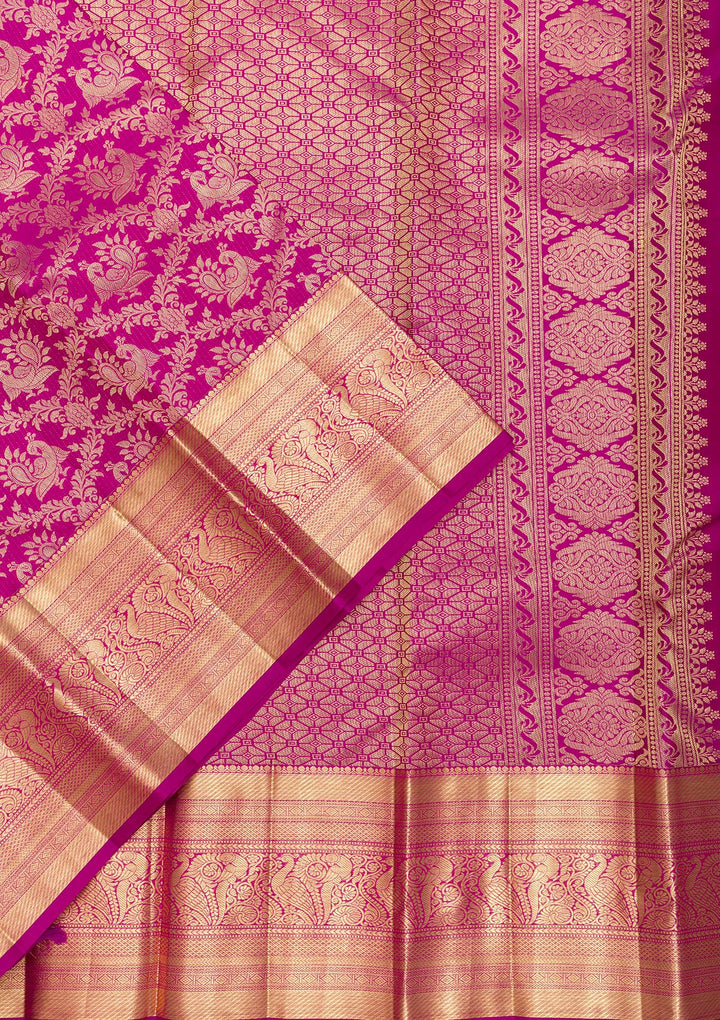 Purple Zariwork Kanjivaram Pure Silk Saree