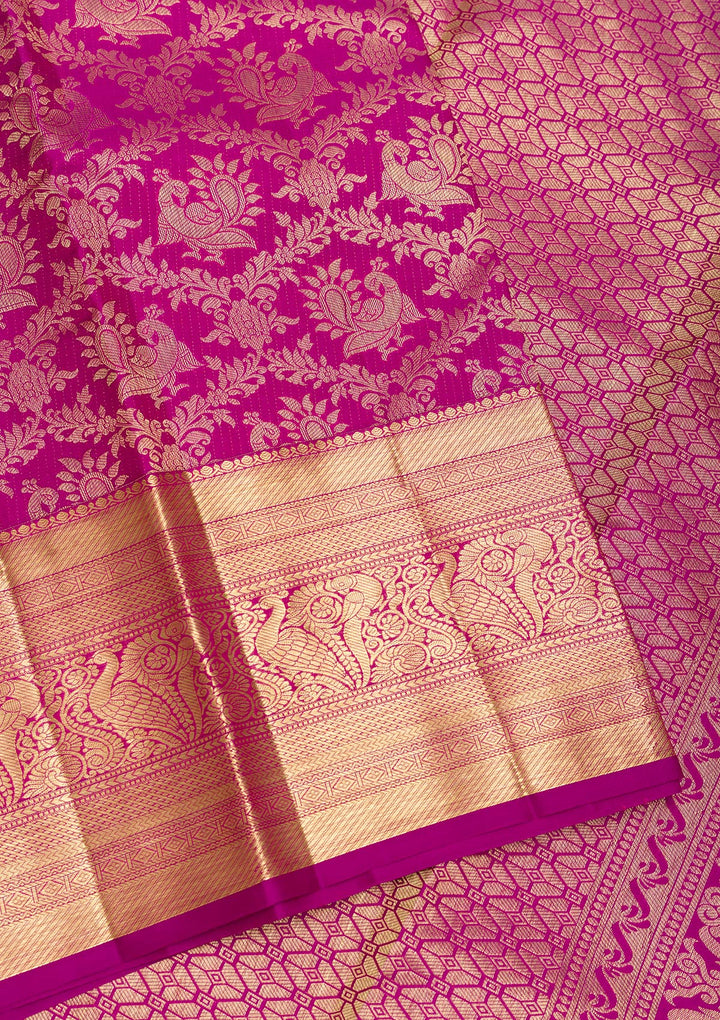 Purple Zariwork Kanjivaram Pure Silk Saree