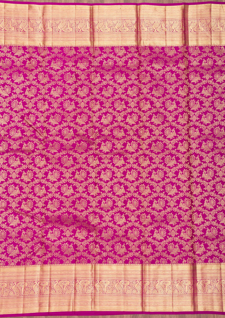 Purple Zariwork Kanjivaram Pure Silk Saree