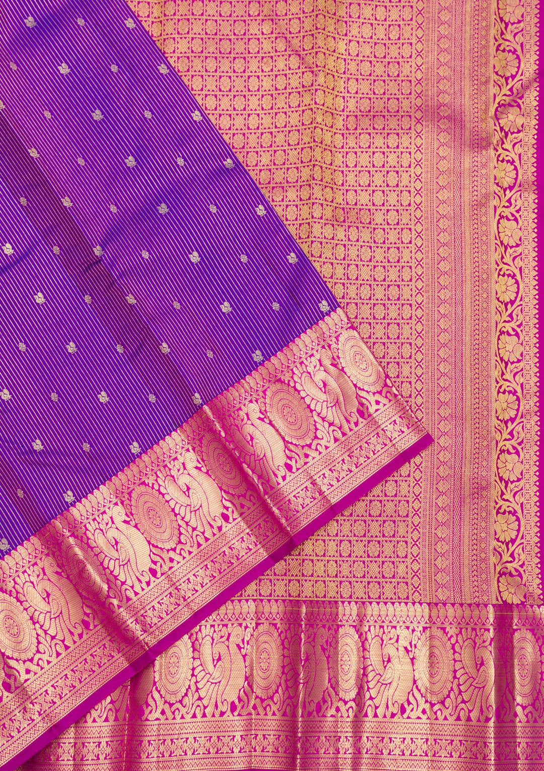 Purple Zariwork Kanjivaram Pure Silk Saree