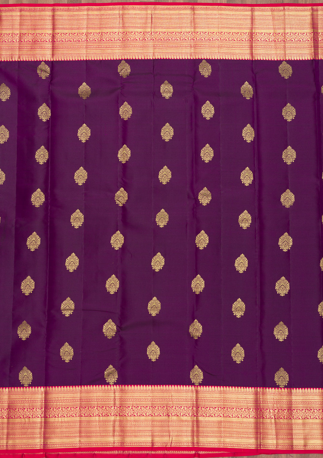 Purple Zariwork Banarasi Pure Silk Saree