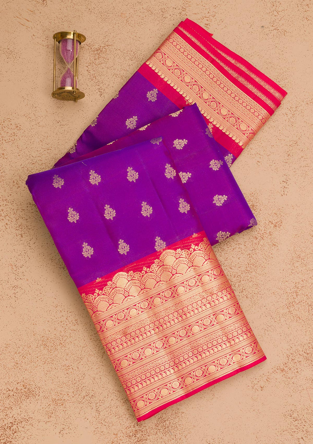 Purple Zariwork Pure Silk Saree