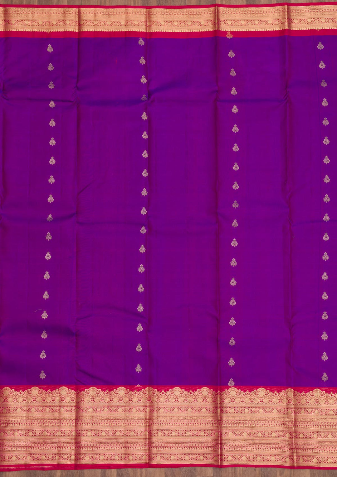 Purple Zariwork Pure Silk Saree