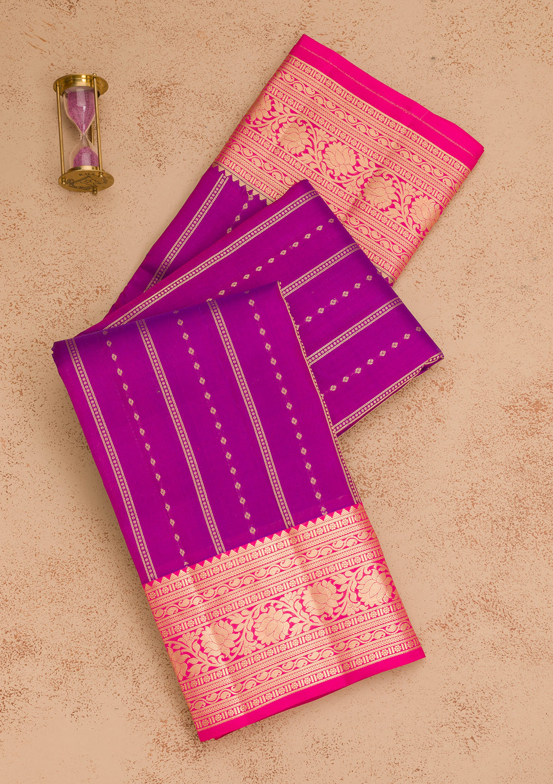 Purple Zariwork Pure Silk Saree