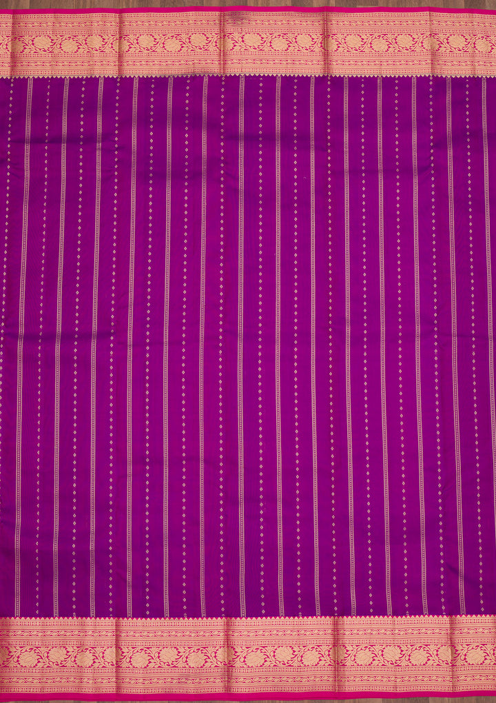 Purple Zariwork Pure Silk Saree