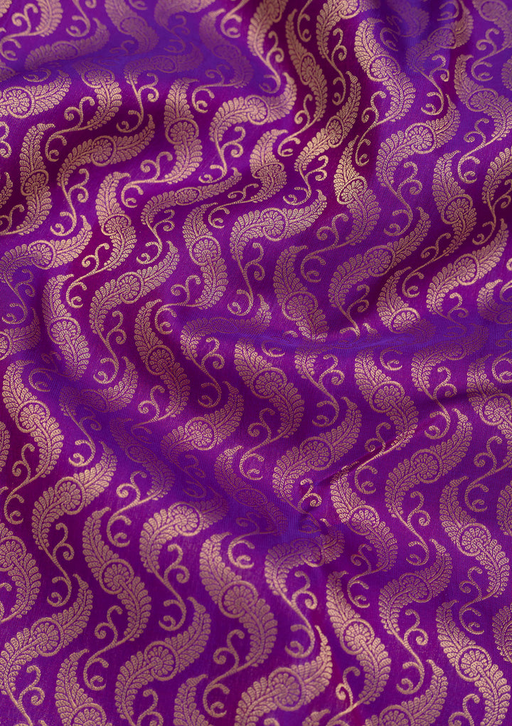 Purple Zariwork Pure Silk Saree