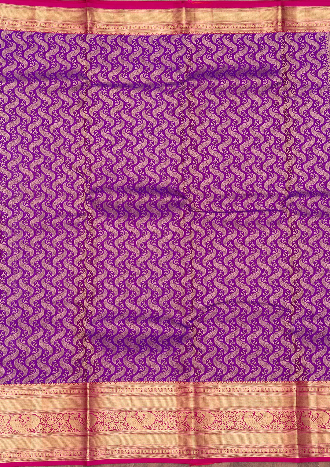 Purple Zariwork Pure Silk Saree