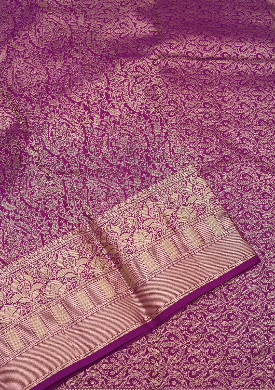 Purple Zariwork Pure Silk Saree