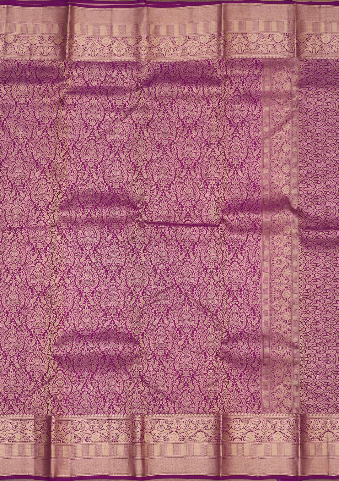 Purple Zariwork Pure Silk Saree