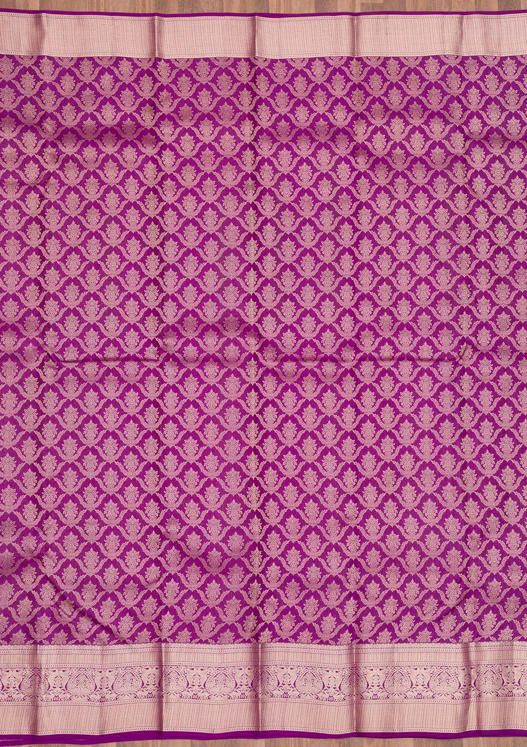 Purple Zariwork Pure Silk Saree