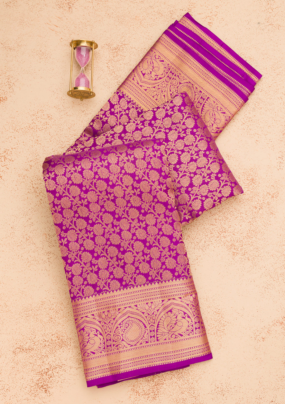 Purple Zariwork Pure Silk Saree