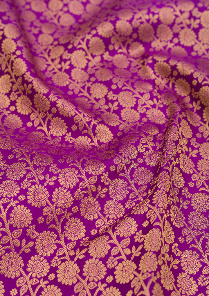 Purple Zariwork Pure Silk Saree