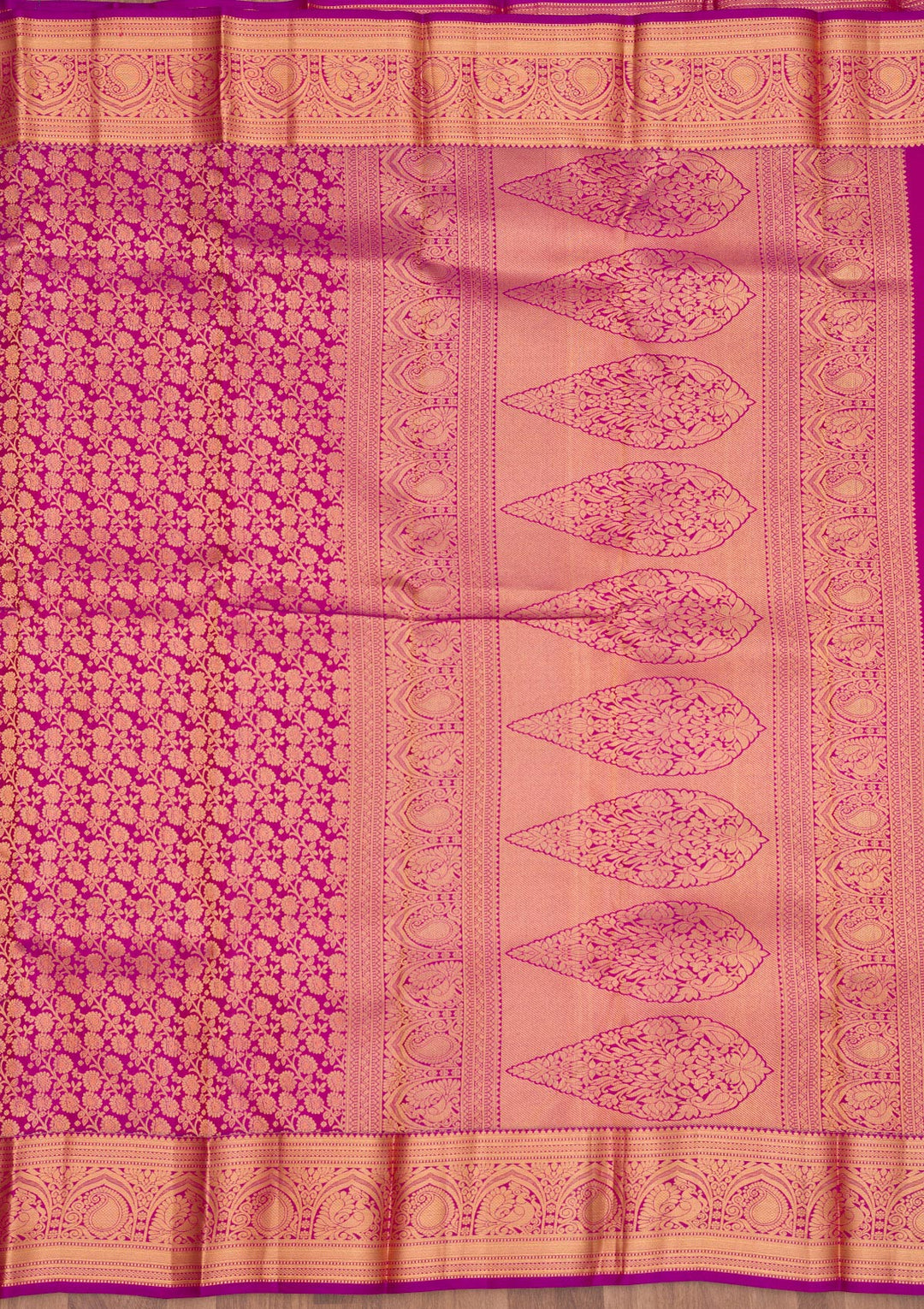 Purple Zariwork Pure Silk Saree