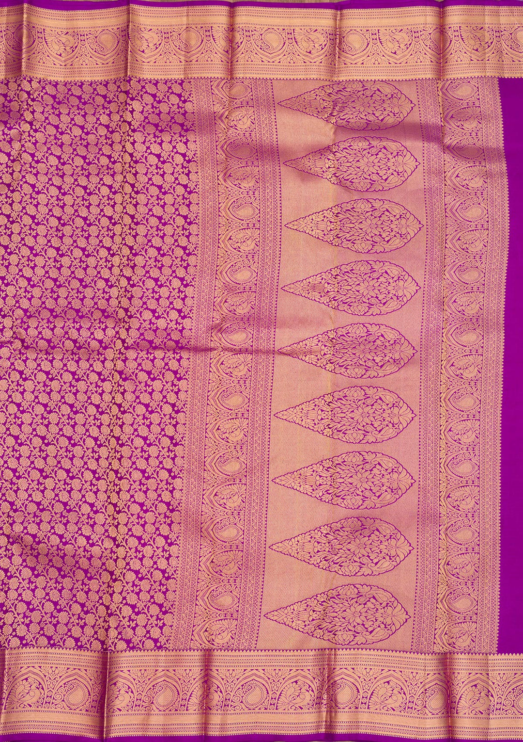 Purple Zariwork Pure Silk Saree