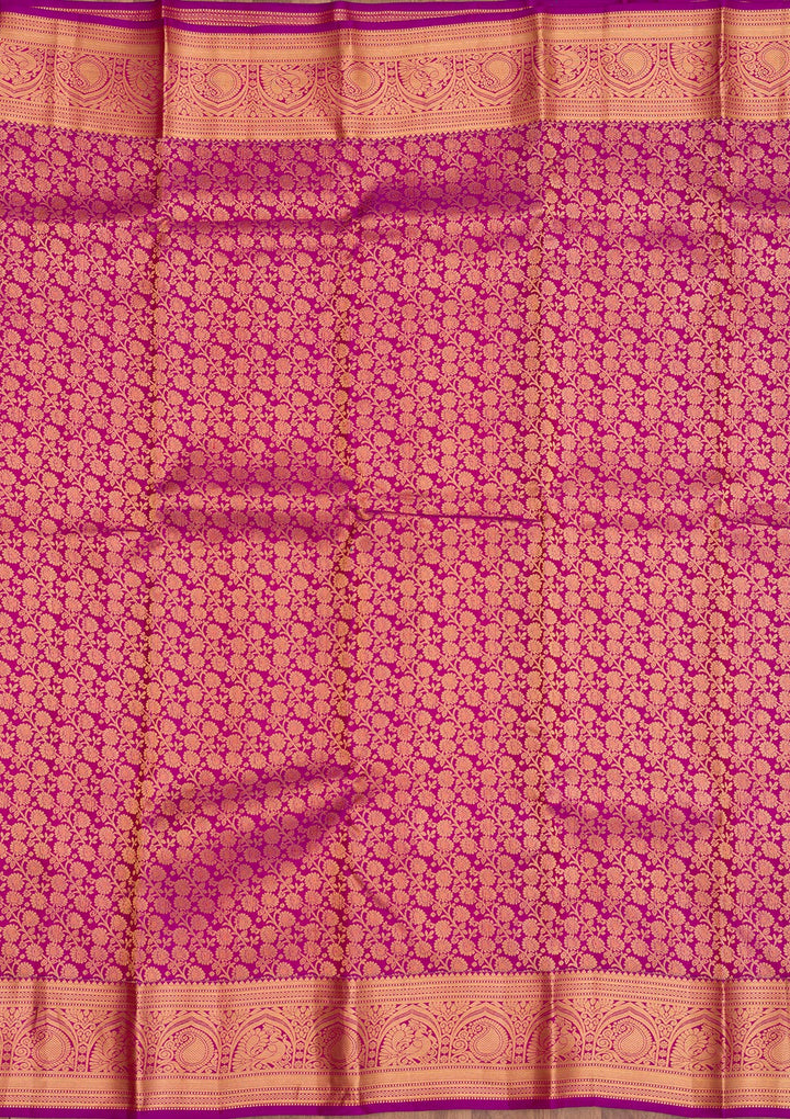 Purple Zariwork Pure Silk Saree