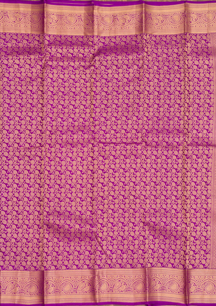 Purple Zariwork Pure Silk Saree