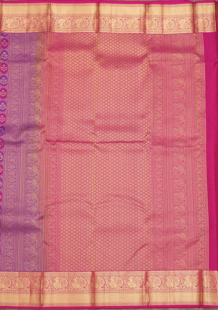 Purple Zariwork Pure Silk Saree