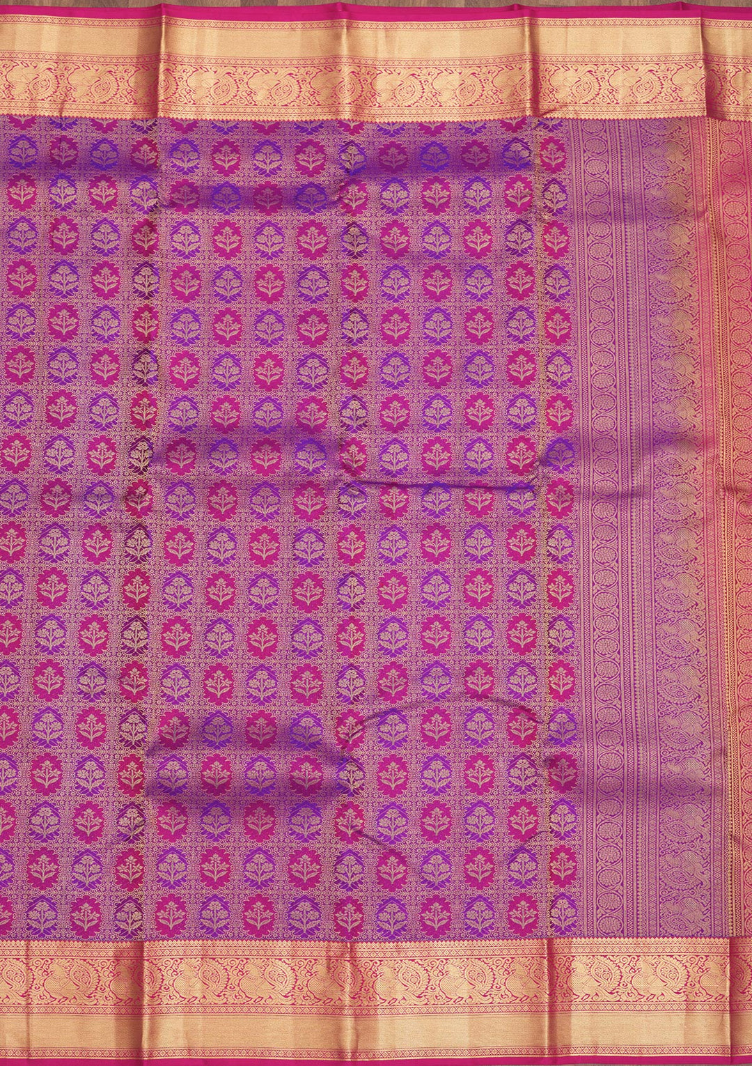 Purple Zariwork Pure Silk Saree