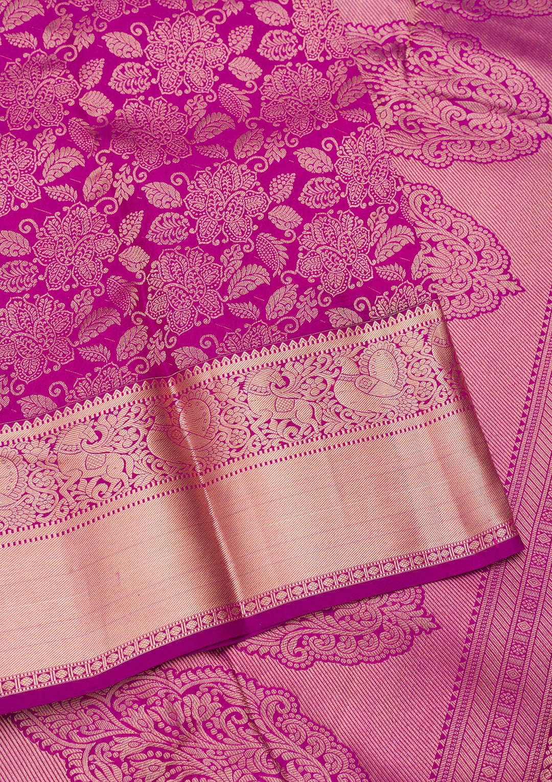 Purple Zariwork Pure Silk Saree