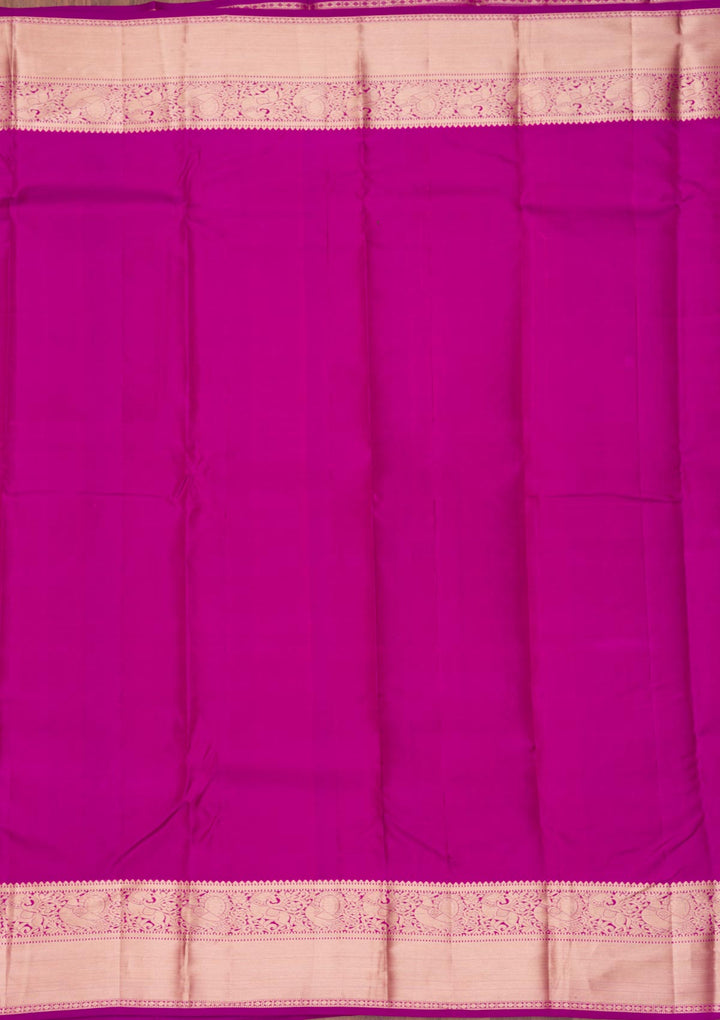 Purple Zariwork Pure Silk Saree