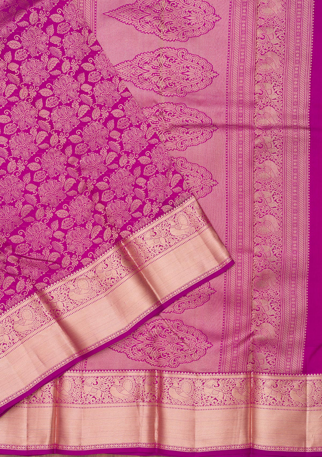 Purple Zariwork Pure Silk Saree