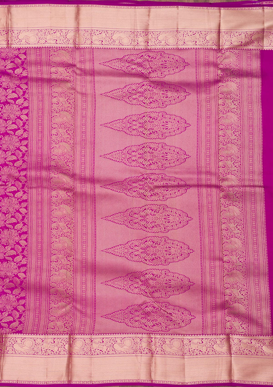 Purple Zariwork Pure Silk Saree