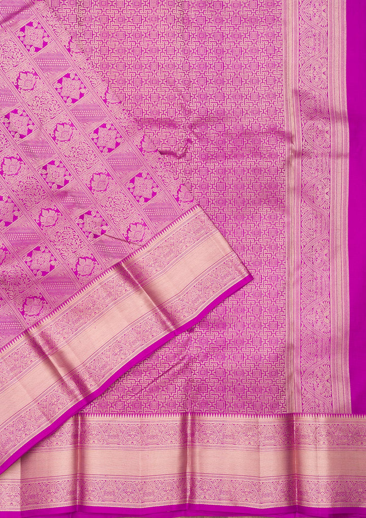 Purple Zariwork Pure Silk Saree