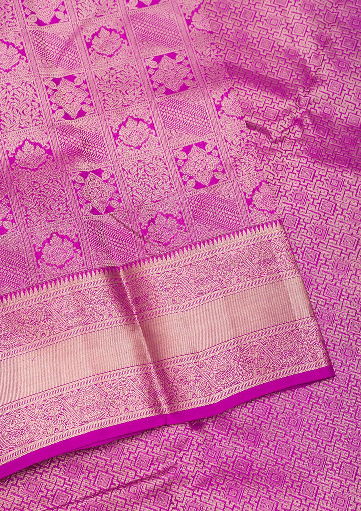 Purple Zariwork Pure Silk Saree