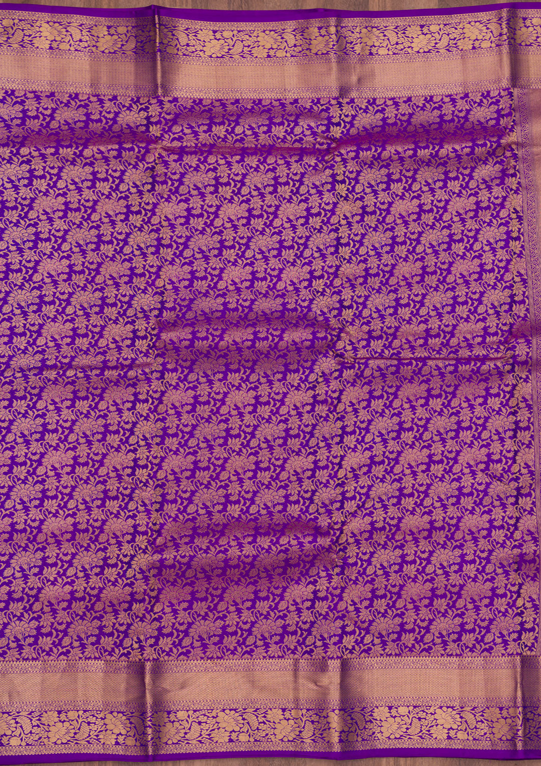 Purple Zariwork Pure Silk Saree