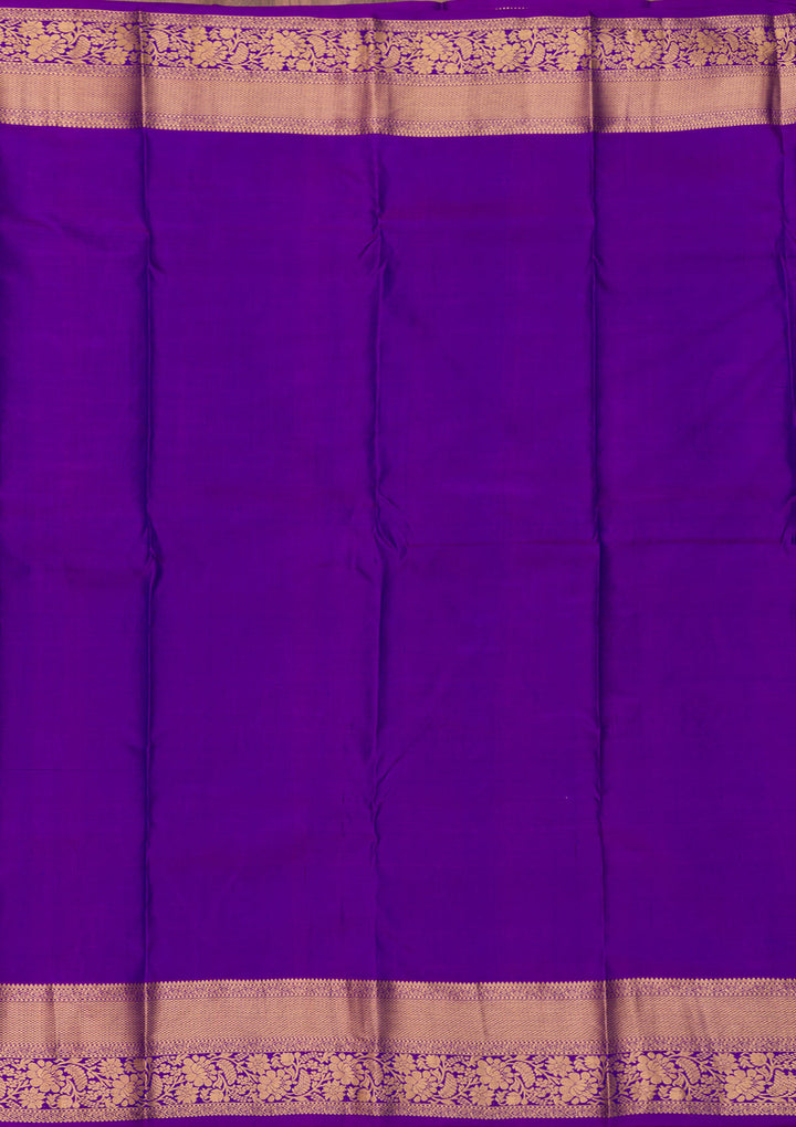 Purple Zariwork Pure Silk Saree