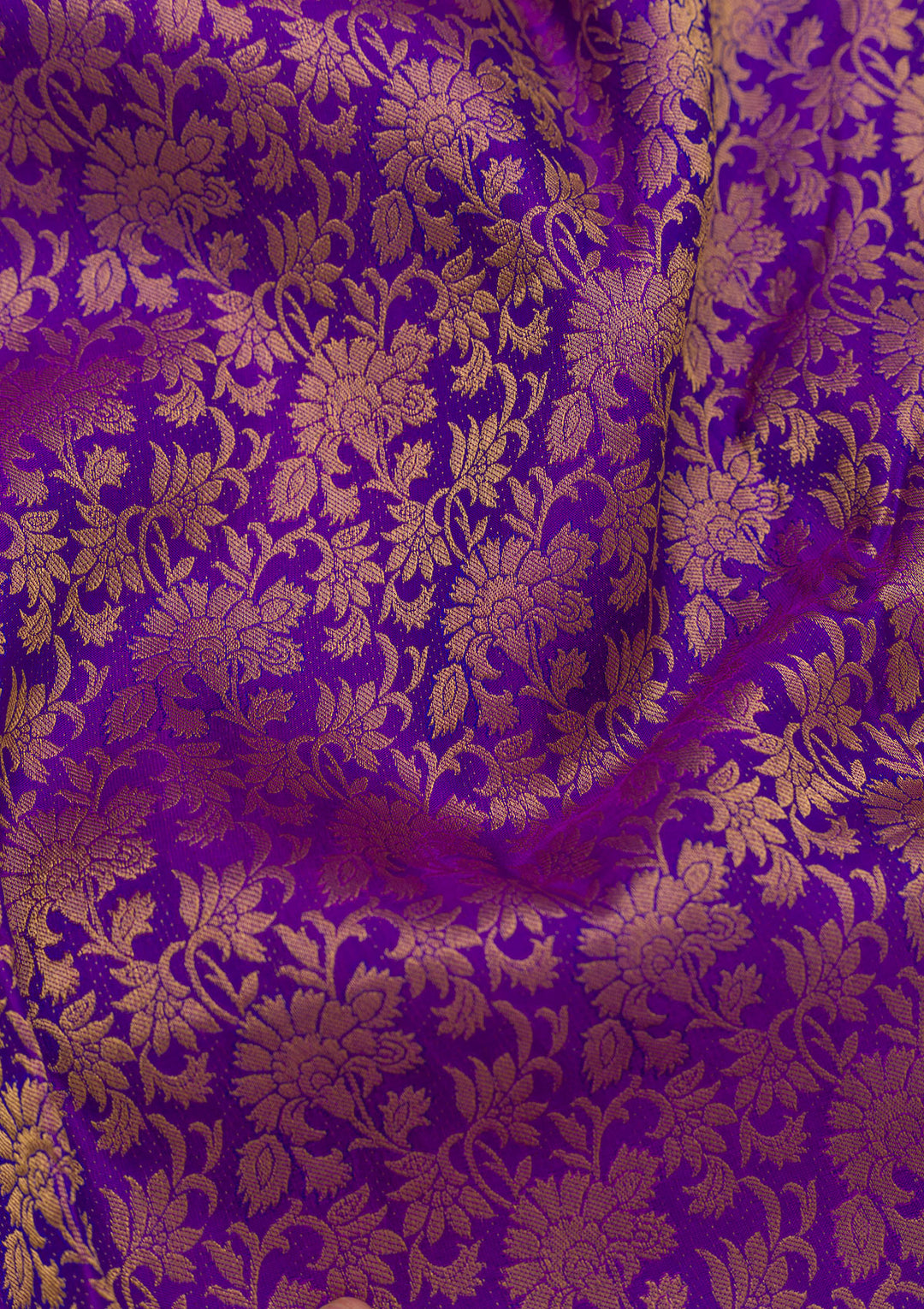 Purple Zariwork Pure Silk Saree